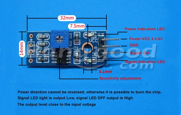 SKU117325 (3) 10Pcs SW-420 NC Type Vibration Switch Sensor Module For Arduino